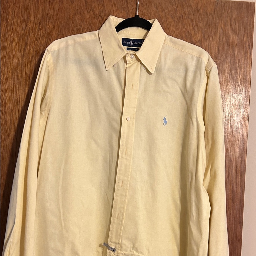 Ralph Lauren Light Yellow Long-Sleeve Dress Shirt